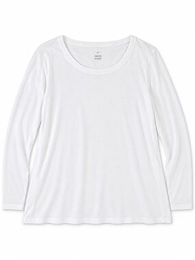 J. Jill White Short-Sleeve Scoop Neck Tee